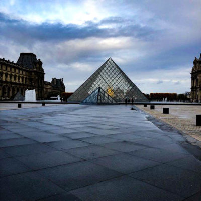 Outside the Louvre